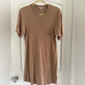 Cotton Citizen Camel Brown T-Shirt Mini Dress